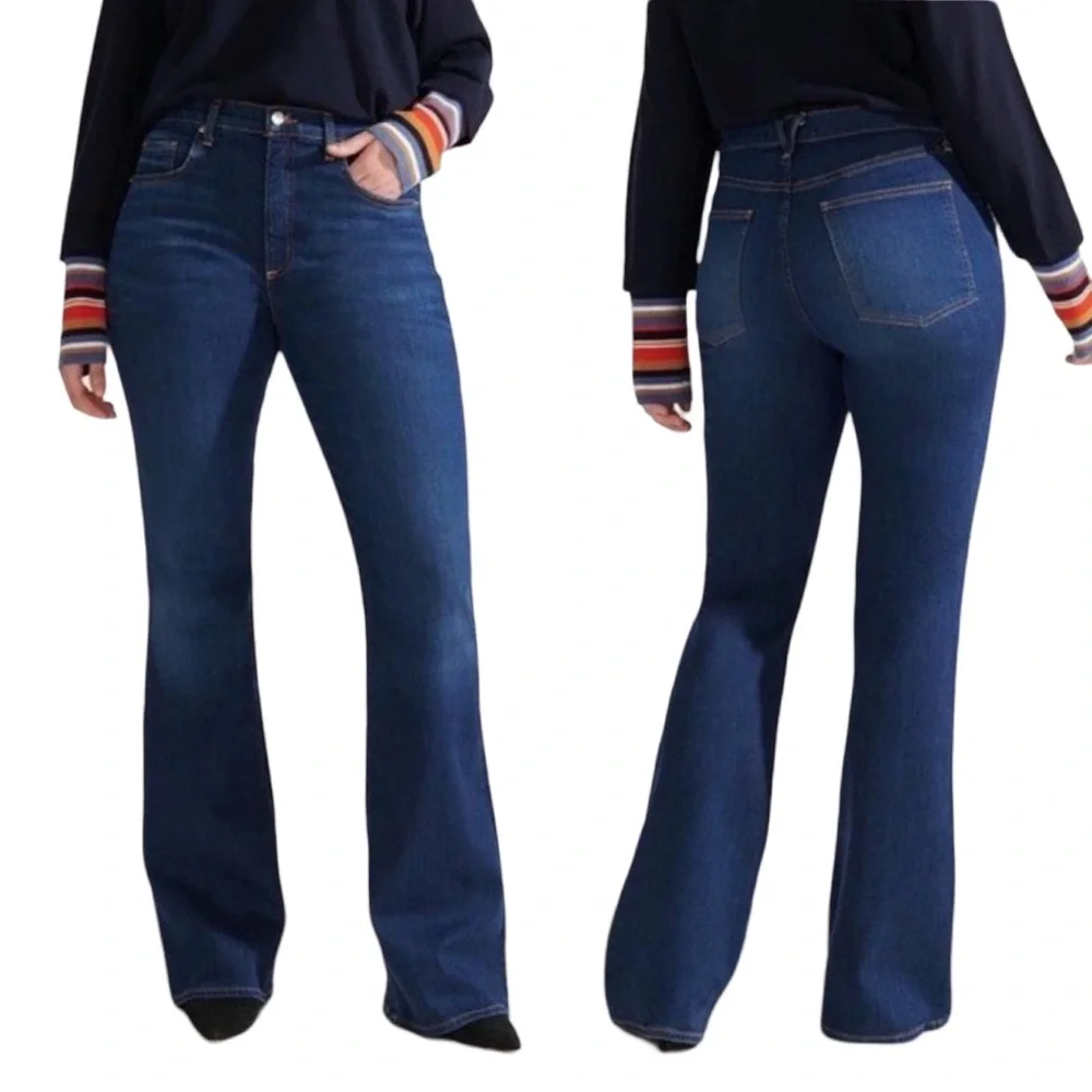 Veronica Beard Beverly Skinny Flare High Rise Jeans Size 22 - Picture 1 of 17